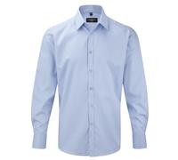 Russell Athletic Collection Mens Herringbone Long-Sleeved Shirt (Light Blue) - Size 16.5 inch