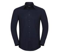 Russell Athletic Collection Mens Long Sleeve Easy Care Tailored Oxford Shirt (Bright Navy) - Multicolour - Size 19.5 inch