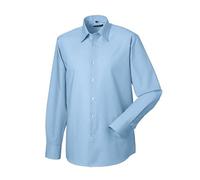 Russell Athletic Collection Mens Long Sleeve Easy Care Tailored Oxford Shirt (Oxford Blue) - Size 17 inch