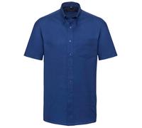 Russell Athletic Collection Mens Oxford Easy-Care Short-Sleeved Shirt (Bright Royal Blue) - Navy/Blue - Size 14.5 inch