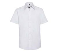 Russell Athletic Collection Mens Oxford Tailored Short-Sleeved Shirt (White) - Size 16.5 inch