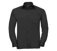 Russell Athletic Collection Mens Poplin Easy-Care Formal Shirt (Black) - Size 2XL