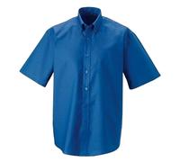 Russell Athletic Collection Mens Short Sleeve Easy Care Oxford Shirt (Oxford Blue) - Size 17 inch