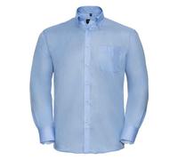 Russell Athletic Collection Mens Ultimate Long-Sleeved Formal Shirt (Bright Sky) - Blue Cotton - Size 14.5 inch