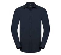 Russell Athletic Collection Mens Ultimate Stretch Long-Sleeved Formal Shirt (Bright Navy) - Navy/Blue - Size Medium
