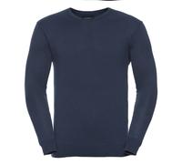 Russell Athletic Collection Mens V-Neck Knitted Pullover Sweatshirt (French Navy) - Navy/Blue - Size 3XL