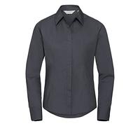 Russell Athletic Collection Women's Easy Care Polyester Cotton Poplin Long Sleeve Fitted Shirt - Multicolour - L