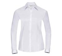 Russell Collection Womens/Ladies Herringbone Long-Sleeved Formal Shirt PC5801