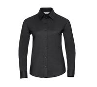 Russell Athletic Collection Womens/Ladies Oxford Long-Sleeved Shirt (Black) - Size Medium
