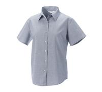 Russell Athletic Collection Womens/Ladies Oxford Short-Sleeved Shirt (Silver) - Size 6XL