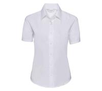 Russell Collection Womens/Ladies Oxford Short-Sleeved Shirt PC6610