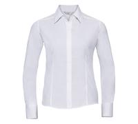 Russell Athletic Collection Womens/Ladies Poplin Easy-Care Fitted Long-Sleeved Shirt (White) - Size 3XL