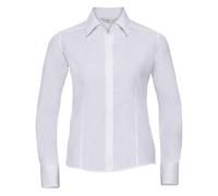 Russell Athletic Collection Womens/Ladies Poplin Fitted Long-Sleeved Formal Shirt (White) - Size 8 UK
