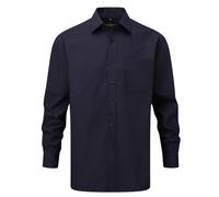 Russell Athletic Collection Womens/Ladies Poplin Long-Sleeved Shirt (French Navy) - Size 2XL