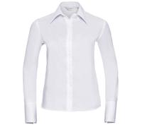 Russell Athletic Collection Womens/Ladies Ultimate Long-Sleeved Shirt (White) Cotton - Size 8 UK