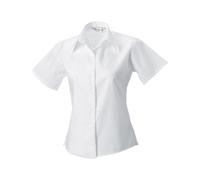 Russell Athletic Collection Womens/Ladies Ultimate Short-Sleeved Shirt (White) Cotton - Size 18 UK
