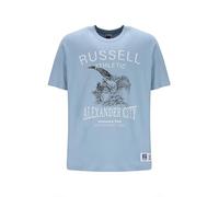Russell Athletic E36412-AB2-184 Aaron-S/S Crewneck TEE Shirt T-Shirt Men's Ashley Blue Size L