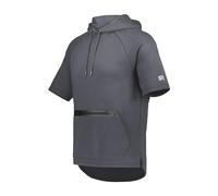 Russell Athletic Legend Tech Fleece Hoodie - Warm, Breathable Cage Jacket with Pocket - Outdoor & Everyday Comfort!, Stealth, 3XL