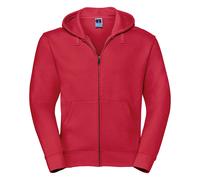 Russell Athletic Mens Authentic Full Zip Hooded Sweatshirt / Hoodie (Classic Red) - Size Medium