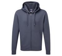 Russell Athletic Mens Authentic Full Zip Hooded Sweatshirt / Hoodie (Convoy Grey) - Multicolour - Size Medium
