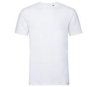 (XS, White) Russell Mens Authentic Organic T-Shirt