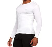 Russell Athletic Men's Compression Long Sleeve Top, White, X-Large