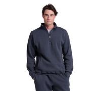 Russell Athletic Men's Dri-Power Fleece 1/4 Zip Cadet, Black Heather, X-Large