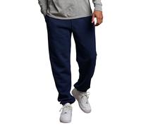 Russell Athletic Men's Dri Power Fleece Elastic Bottom Sweatpants, Relaxed Fit, Moisture Wicking, with Or Without, Navy with Pockets, Large
