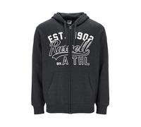 Russell Athletic Mens Hit-zip Through Hoody Sweatshirt, Winter Charcoal Marl, M EU