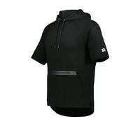 Russell Athletic Men's Legend Short Sleeve Tech Fleece Hoodie Sweatshirt, Black, XL