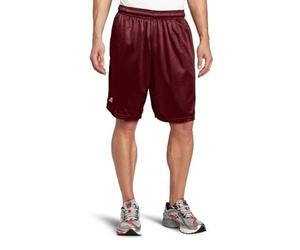 Russell Athletic Men's Mesh Short with Pockets, Maroon, 3X-Large