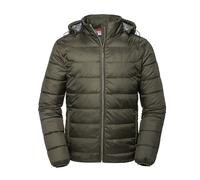 Russell Athletic Mens Nano Hooded Padded Jacket (Dark Olive) - Size 2XL