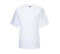 Russell Athletic Mens Organic Short-Sleeved T-Shirt (White) Cotton - Size 3XL