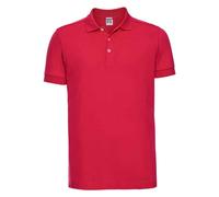 Russell Athletic Mens Pique Stretch Polo Shirt (Classic Red) - Size Medium