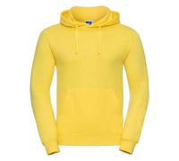(M, Yellow) Russell Mens Plain Hoodie