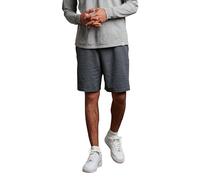 Russell Athletic Men's Relaxed Fit 9" Cotton Shorts with Pockets, Adjustable Elastic Waist, Sizes S-4X, Black Heather, 4X-Large