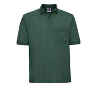 Russell Athletic Mens Ripple Collar & Cuff Short Sleeve Polo Shirt (Bottle Green) - Size 2XL