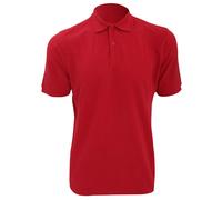 Russell Athletic Mens Ripple Collar & Cuff Short Sleeve Polo Shirt (Bright Red) - Size 4XL