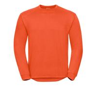 (XS, Orange) Russell Mens Spotshield Heavy Duty Crew Neck Sweatshirt