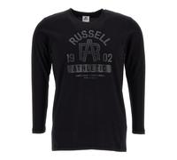 Russell Athletic Unisex Kids L/S Crewneck Tee T-Shirt, Black, 176 UK