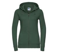 Russell Athletic Womens/Ladies Authentic Full Zip Hoodie (Bottle Green) - Size X-Small