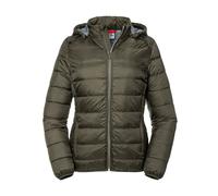 Russell Athletic Womens/Ladies Ladies Hooded Nano Jacket (Dark Olive) - Size Small