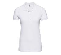 Russell Athletic Womens/Ladies Piqué Stretch Polo Shirt (White) - Size Medium