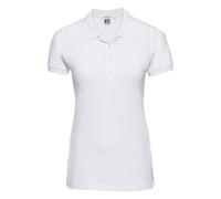 Russell Athletic Womens/Ladies Stretch Short Sleeve Polo Shirt (White) - Size Small