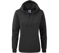 (L, Black) Russell Womens Premium Authentic Hoodie (3-Layer Fabric)