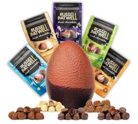 Russell & Atwell Fresh Chocolate | Luxury Chocolate Gifts | UK Made | Easter Egg Maxi Monty (Milk/Dark Marbled)