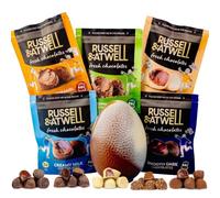Russell & Atwell Fresh Chocolate | Luxury Chocolate Gifts | UK Made | Easter Egg Mini Monty (Milk/Blond Marbled)