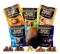 Russell & Atwell Fresh Chocolate | Luxury Chocolate Gifts | UK Made | Easter Egg Mini Monty (Milk/Dark Marbled)
