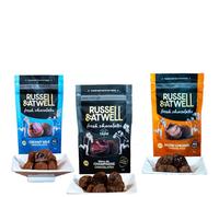 Russell & Atwell Fresh Chocolate | Luxury Gifts | Champagne Monty - Marc De Champagne, Milk Chocolate & Salted Caramel Truffles | Multipack | UK Made | 3 x 90g Packs