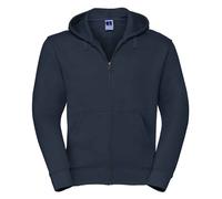 Russell Authentic Zip Hooded Sweatshirt Drop Shoulder Casual Workwear